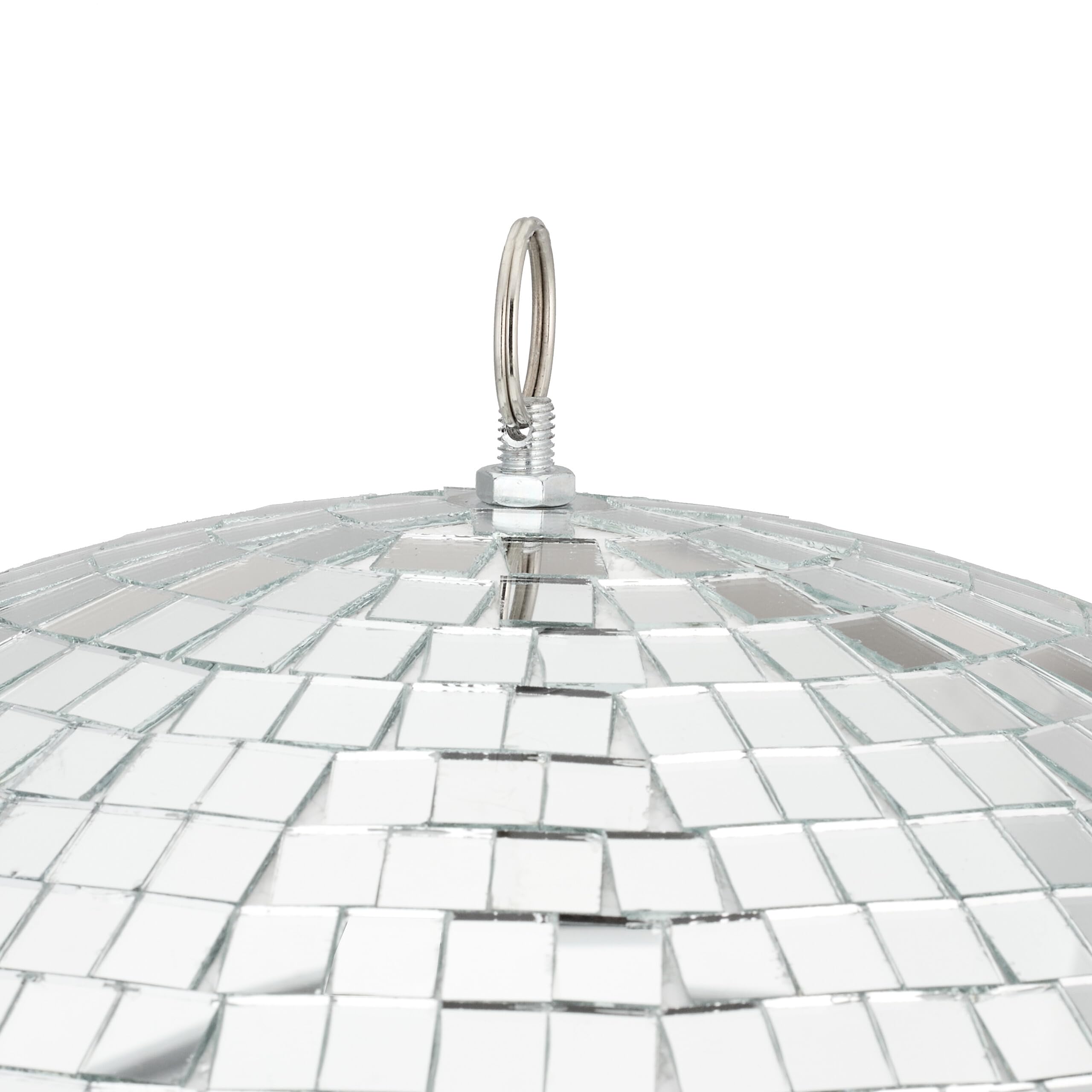 Relaxdays Boule à facettes, à Suspendre, Boule Disco pour Votre Prochaine soirée, diamètre : 50 cm, argentée