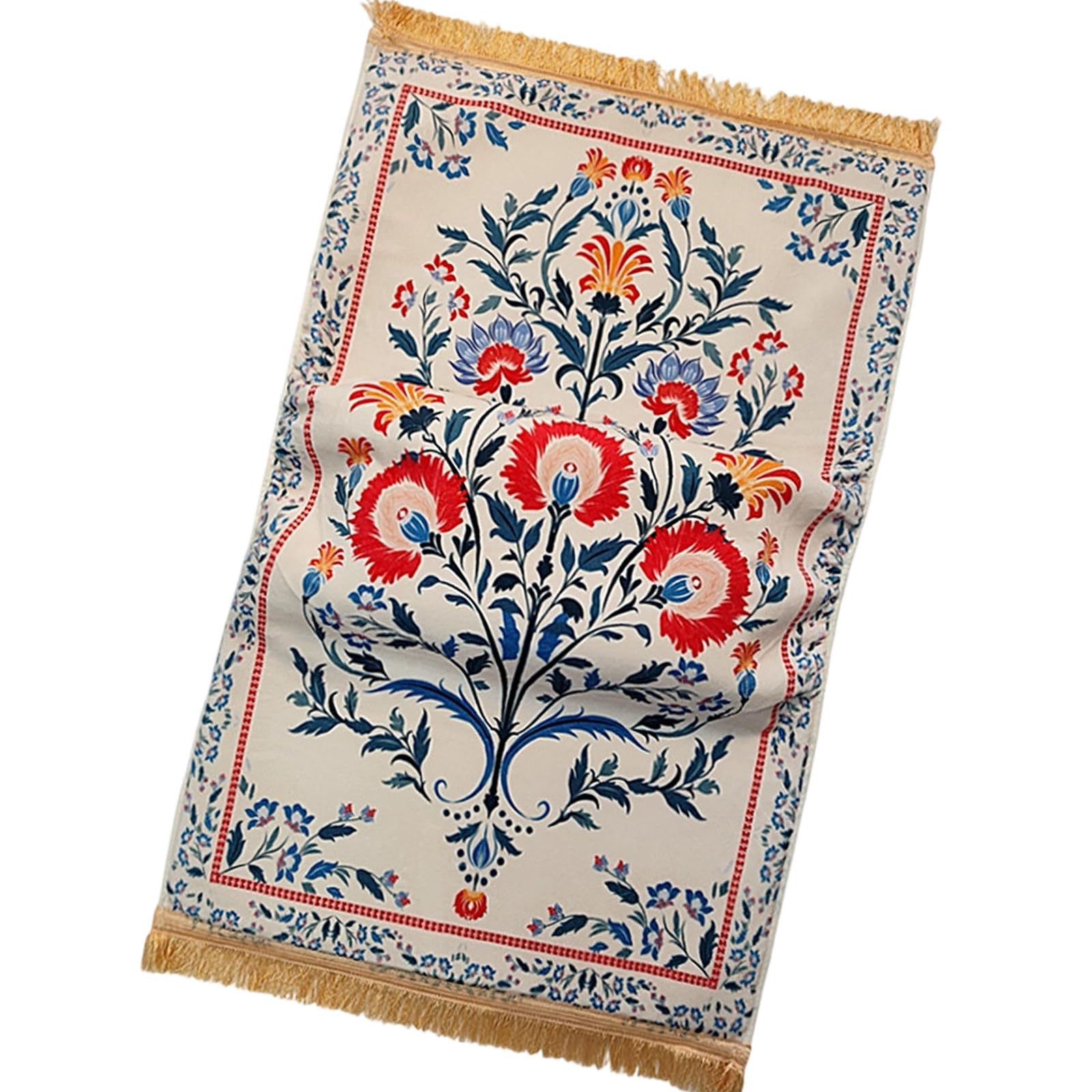 Tapis de prière en Polyester Extra épais de 8cm avec Base antidérapante, Texture Confortable, Tapis de prière Doux de 70x110cm
