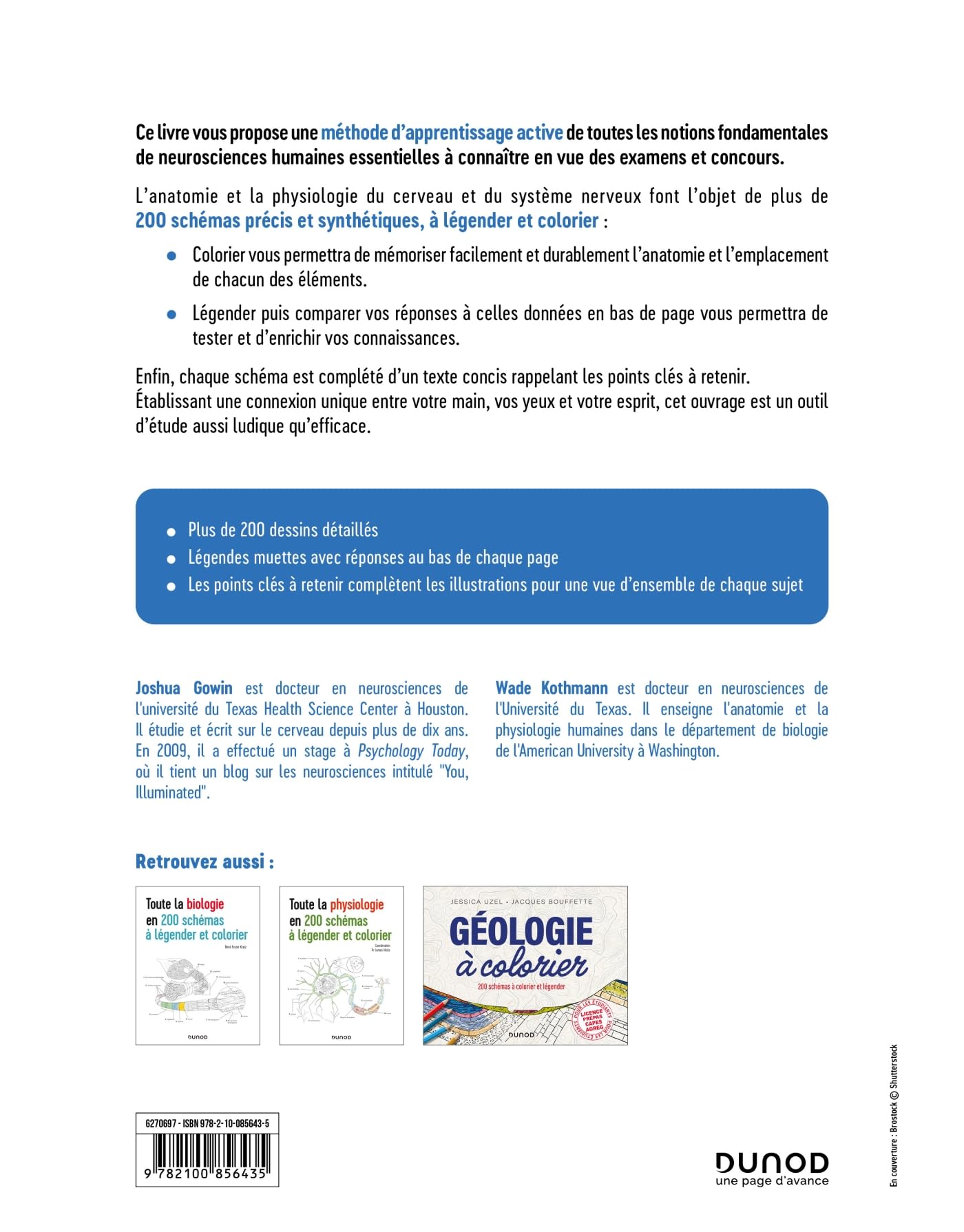 Neuroanatomie en 200 schémas à légender et colorier