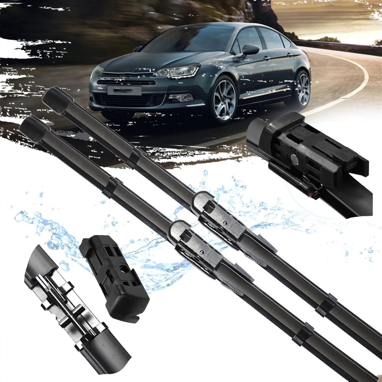 Balais d'essuie-glace de voiture Citroen C5 2009 2010 2011 2012 essuie-glace avant MK2
