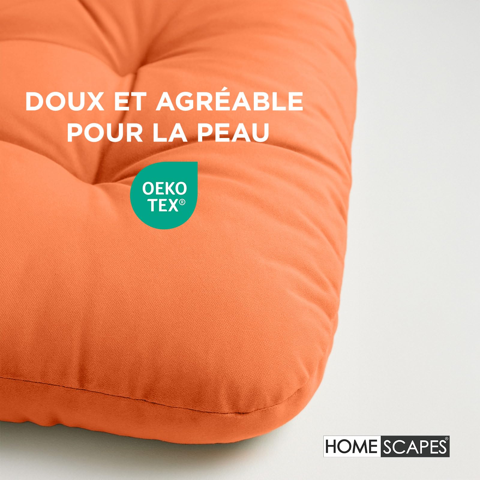 HOMESCAPES Coussin pour Fauteuil Suspendu extérieur, Coussin de Rechange pour Fauteuil œuf – Usage intérieur et extérieur - Terracotta