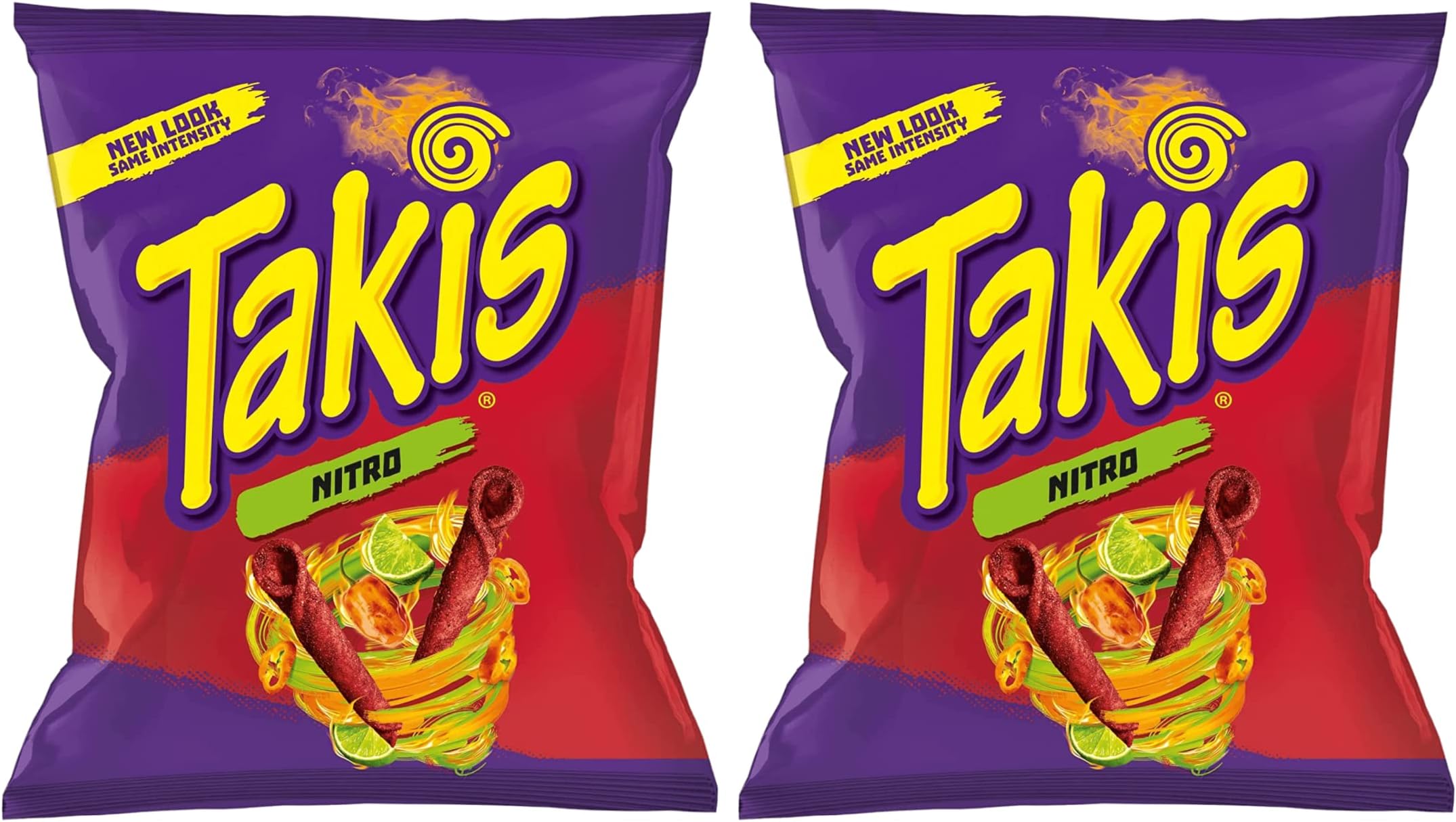Takis Nitro Rolled Spicy Tortilla Chips, Habanero Lime Flavored Hot Chips 113.4g (Pack Of 2)