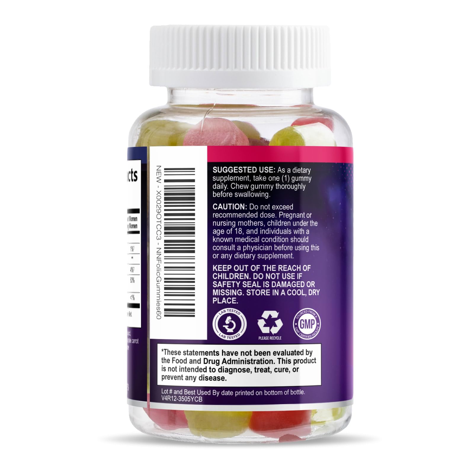 Folic Acid Gummies - Essential Prenatal Vitamins for Women - Daily Folate Vitamin B9 Supplement for Mom & Baby Development Support - Before, During & After Pregnancy, Gluten Free, Vegan - 60 Gummies — Amazon image 8