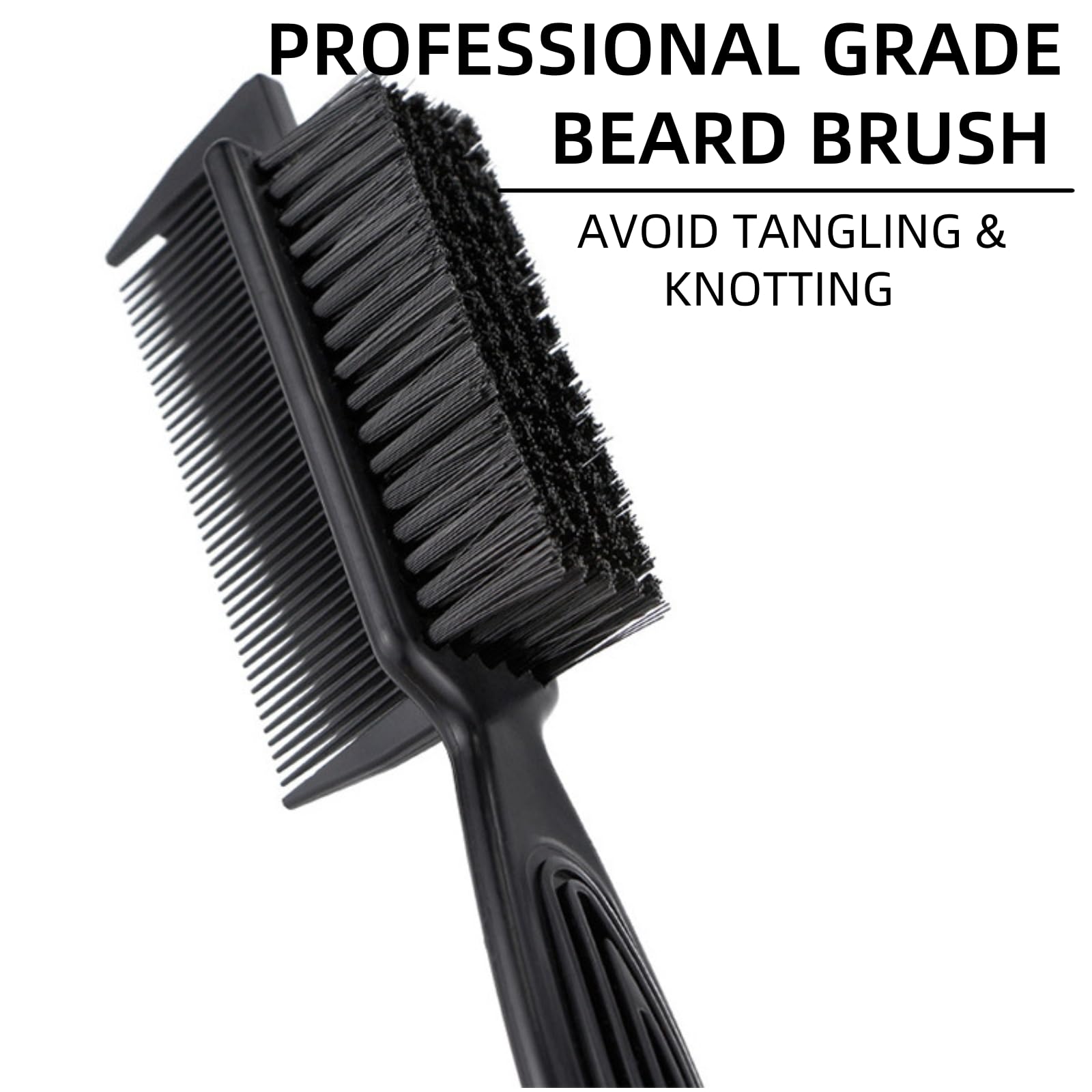 2pcs Beard Brush | 2-in-1 Pocket Comb for Men for Beard Grooming, Fine & Coarse Teeth, 6.1 Inches Long, Hair Styling & Moustache Care | Compact Comb, Portable Mens Accessories