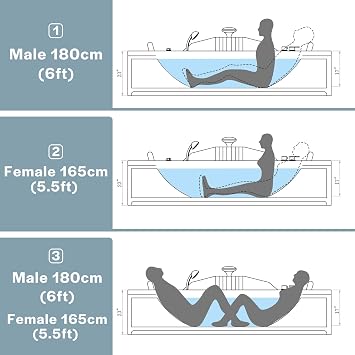 Empava 59 Corner Whirlpool Bathtub for 2-Person, Luxury Jetted Spa Tub | with 10 Hydro Massage Jets, Built-in Heater, Chromatherapy LED Lights & Constant Heat System, ETL Certified Acrylic Tub
