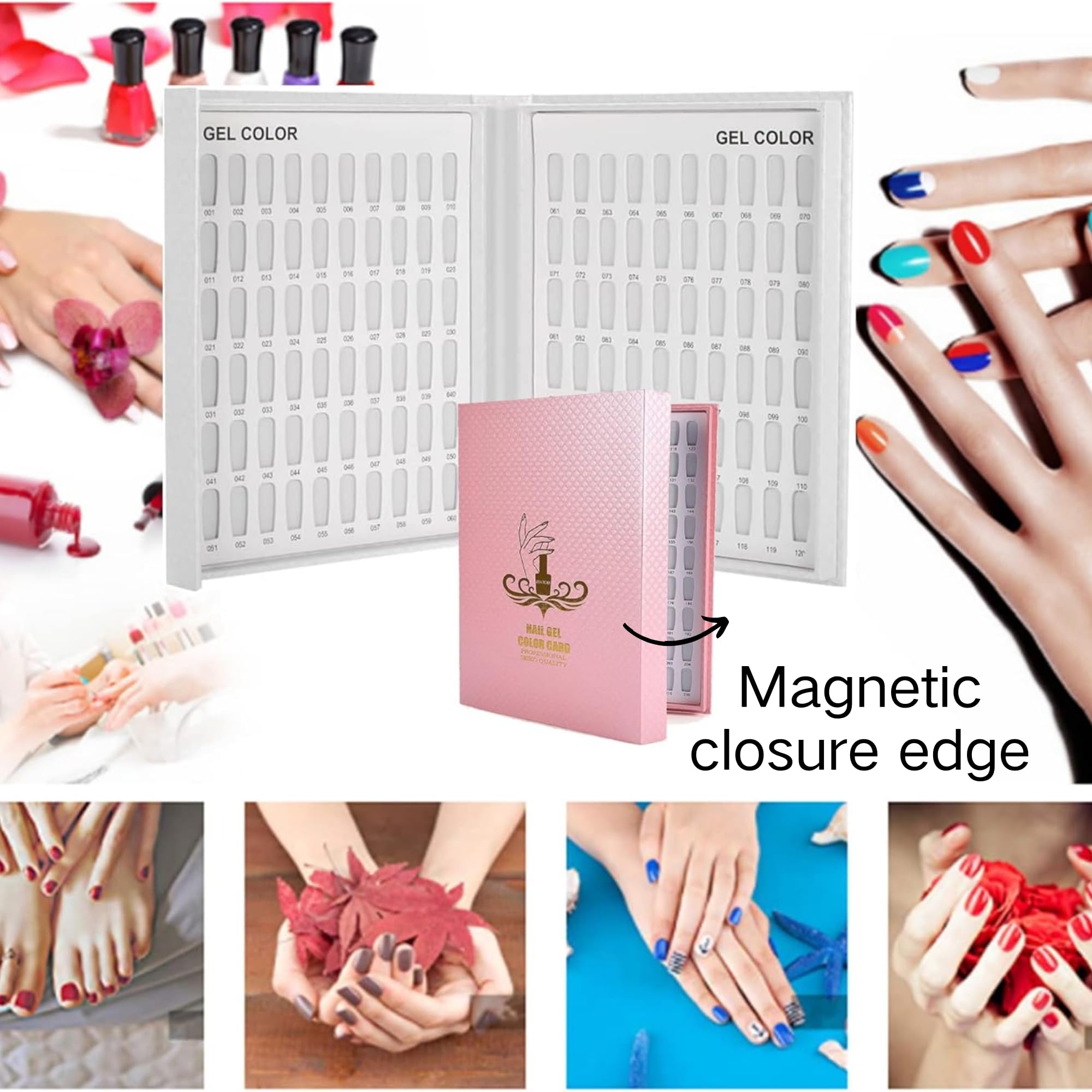 Présentoir 120 Faux Ongles Pour Nuancier Vernis Gel UV - Plastique Blanc - Neuf Pour Pro Ou DIY