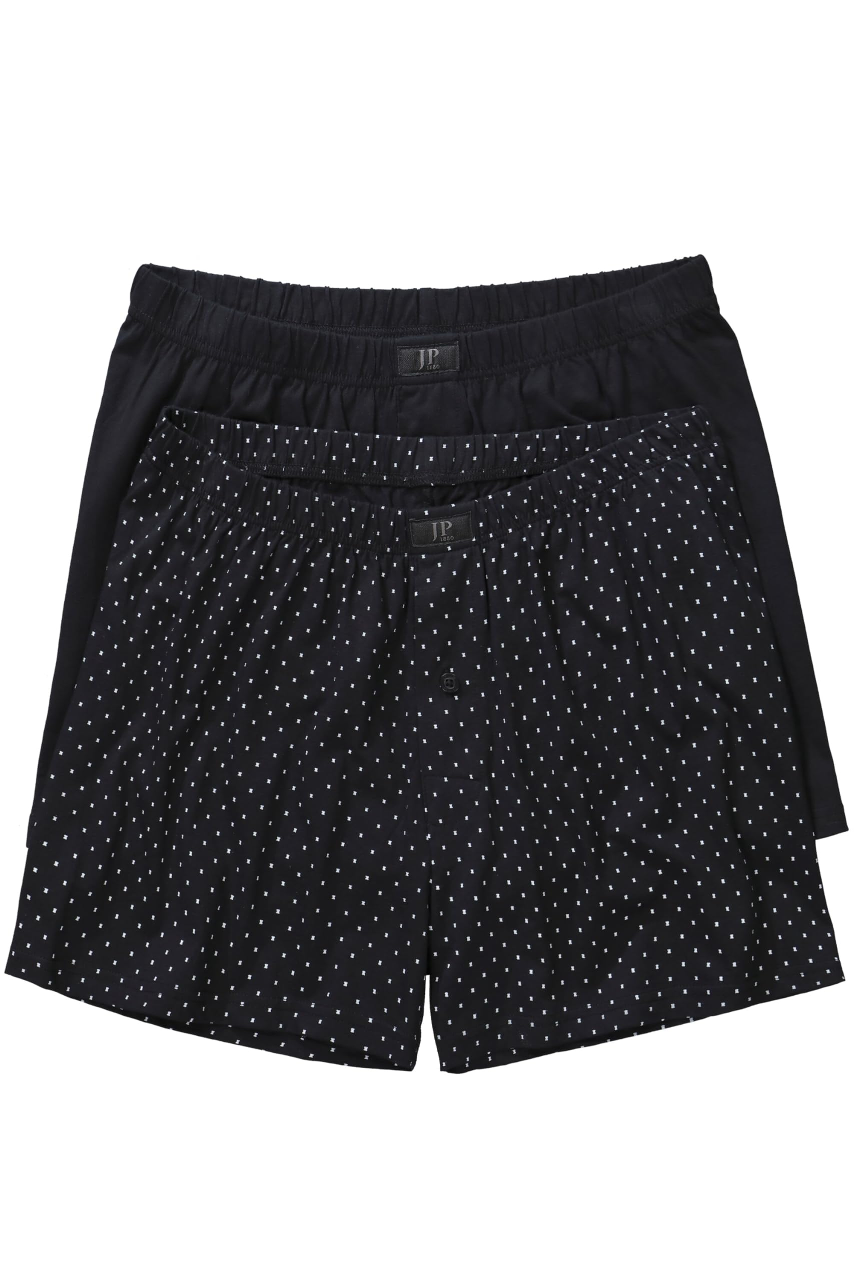 JP 1880 Menswear Big & Tall Plus Size L-8XL Boxer shorts, FLEXNAMIC®, 2-pack, underpants black XX-Large 813272130-XXL