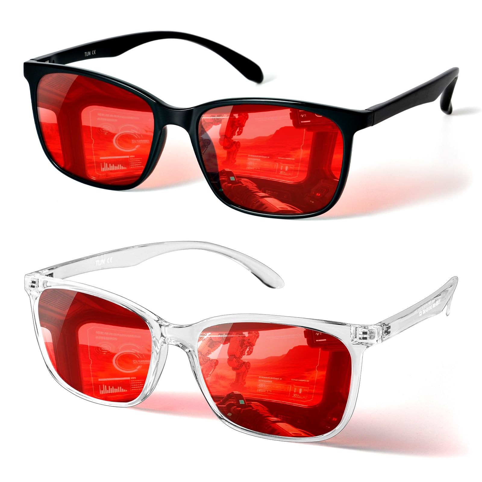 TIJN Sleep Glasses for 99 9 Blue Green Light Blocking for Women Men - Red Light Glasses for