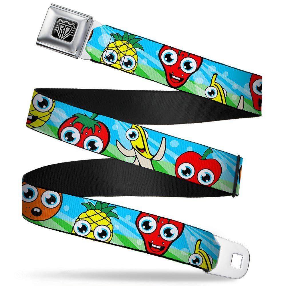 Cinturón de seguridad ajustable de frutas multicolor para ropa de niños Buckle-Down 1.0" 8