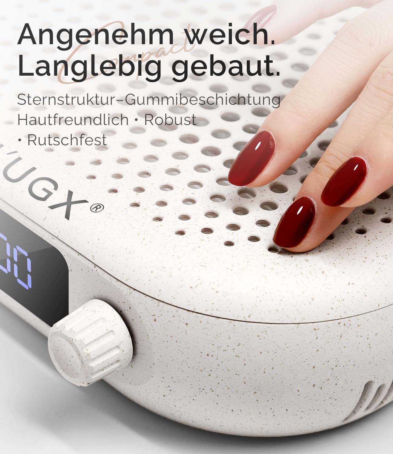 L'UGX Nagelstaubsauger mit 2 Filter-Professionelle Staubabsaugung für Nägel Starke Saugkraft, Staubsauger für Gelnägel, Nail Dust Collector Maniküre Set Studio & Zuhause-207-st