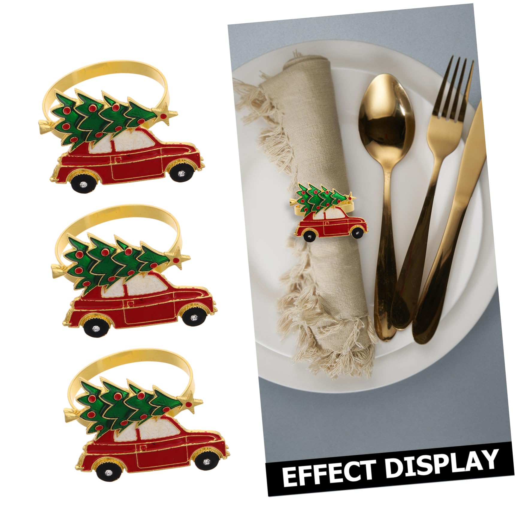 Ciieeo 3 Sätze Weihnachtsserviettenringe Weihnachtliche Tischdeko Tischdekoration Weihnachten Rentier Serviettenringe Weihnachten Serviettenring Goldene Serviettenringe 6 Stück * 3