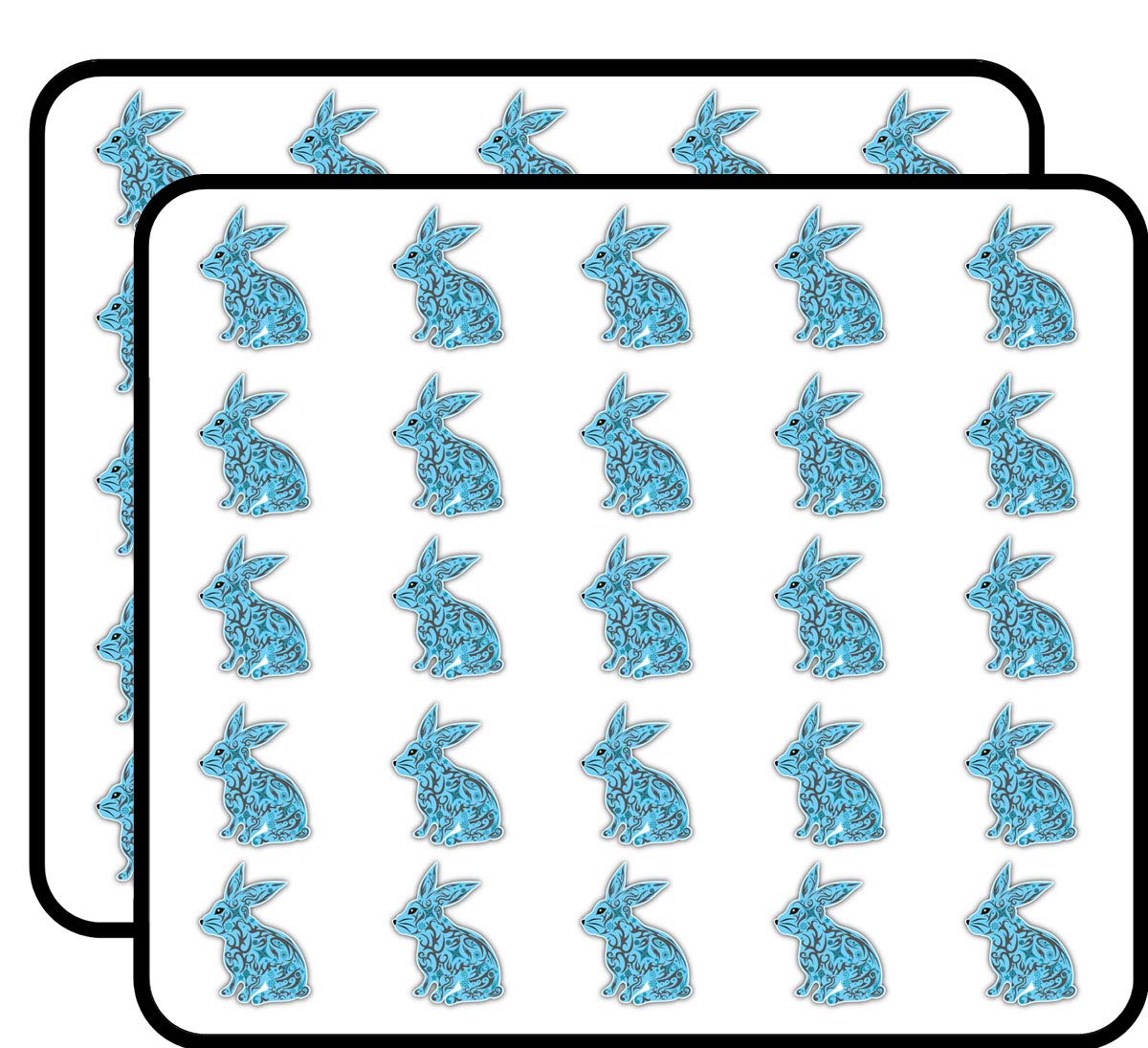 Patterned Rabbit Decorative Scrapbooking Sticker Waterproof Vinyl Stickers for Water Bottle, Laptop & Phone Case – 50 Pack