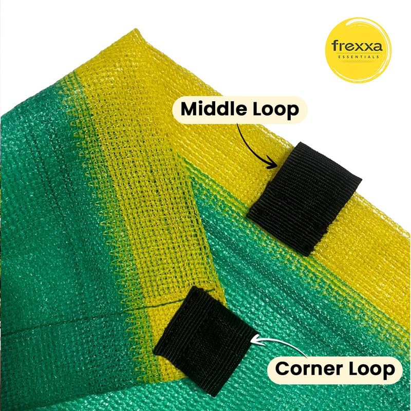 Image of 5 x 6 Ft 75% Green Shade Net with PP Loops | UV Stabilized HDPE Sun Shade Net for Garden, Plants & Nursery | Heat & UV Protection for Balcony, Terrace, Farming & Outdoor-Pack of 1 Piece