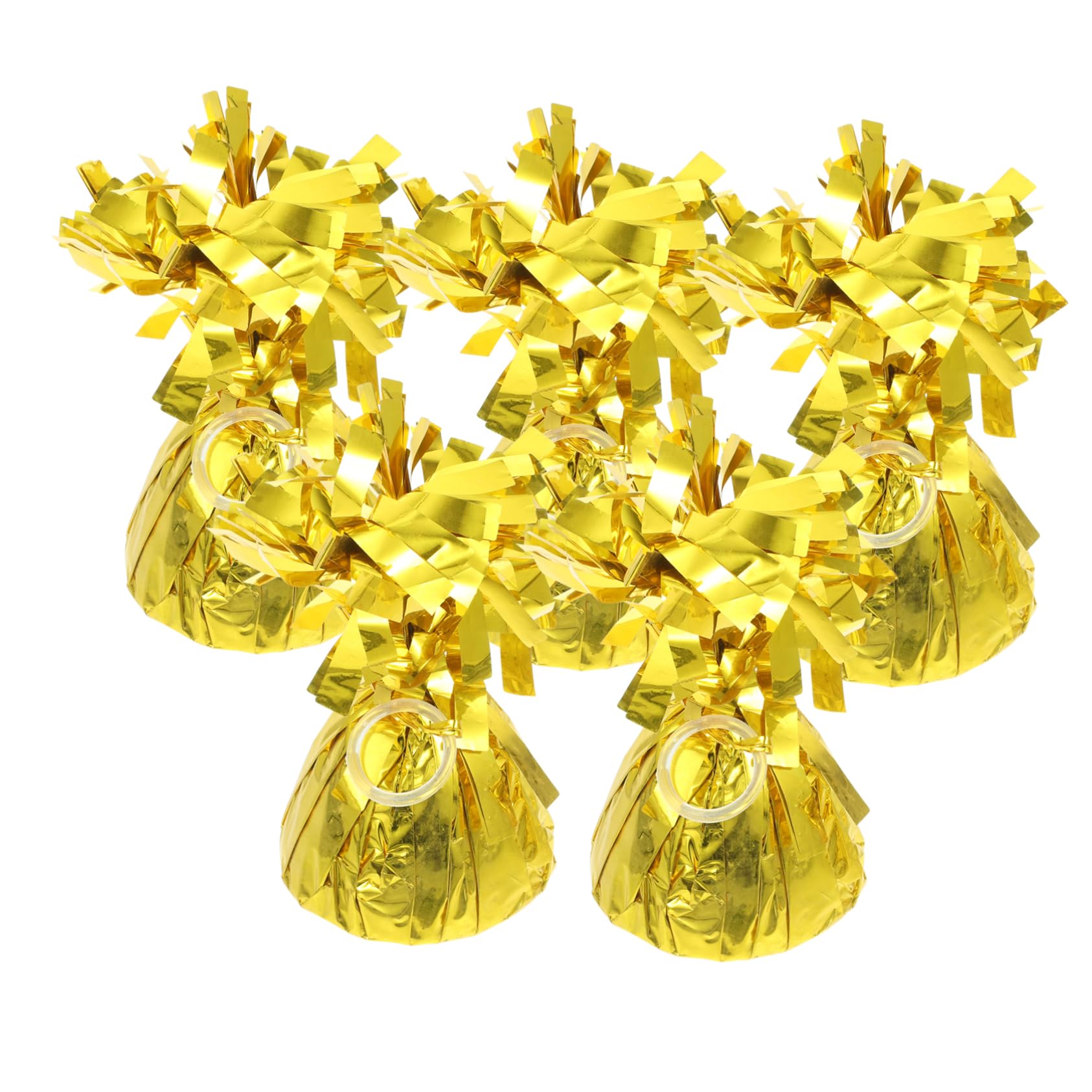 Pesi per Palloncini a Blocco Oro in Foglio Alluminio 5 Pezzi | Palloncini e Palloncini di Elio, per Feste e Compleanni, Controllo Dell’altezza, Riutilizzabili