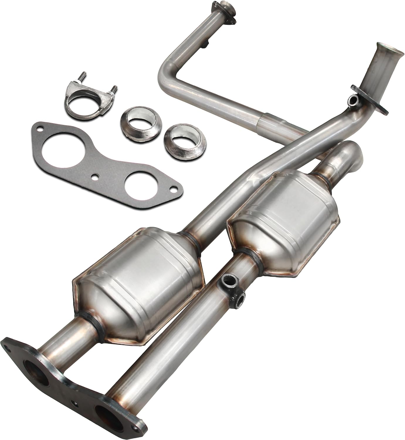 JT Exhaust Catalytic Converter Compatible with 1996-1999 Chevrolet Tahoe/C1500/C2500/K1500/K2500 Suburban/Pickup, Gmc Yukon 1996-2000, Cadillac Escalade 1999-2000 5.7L (EPA Compliant)