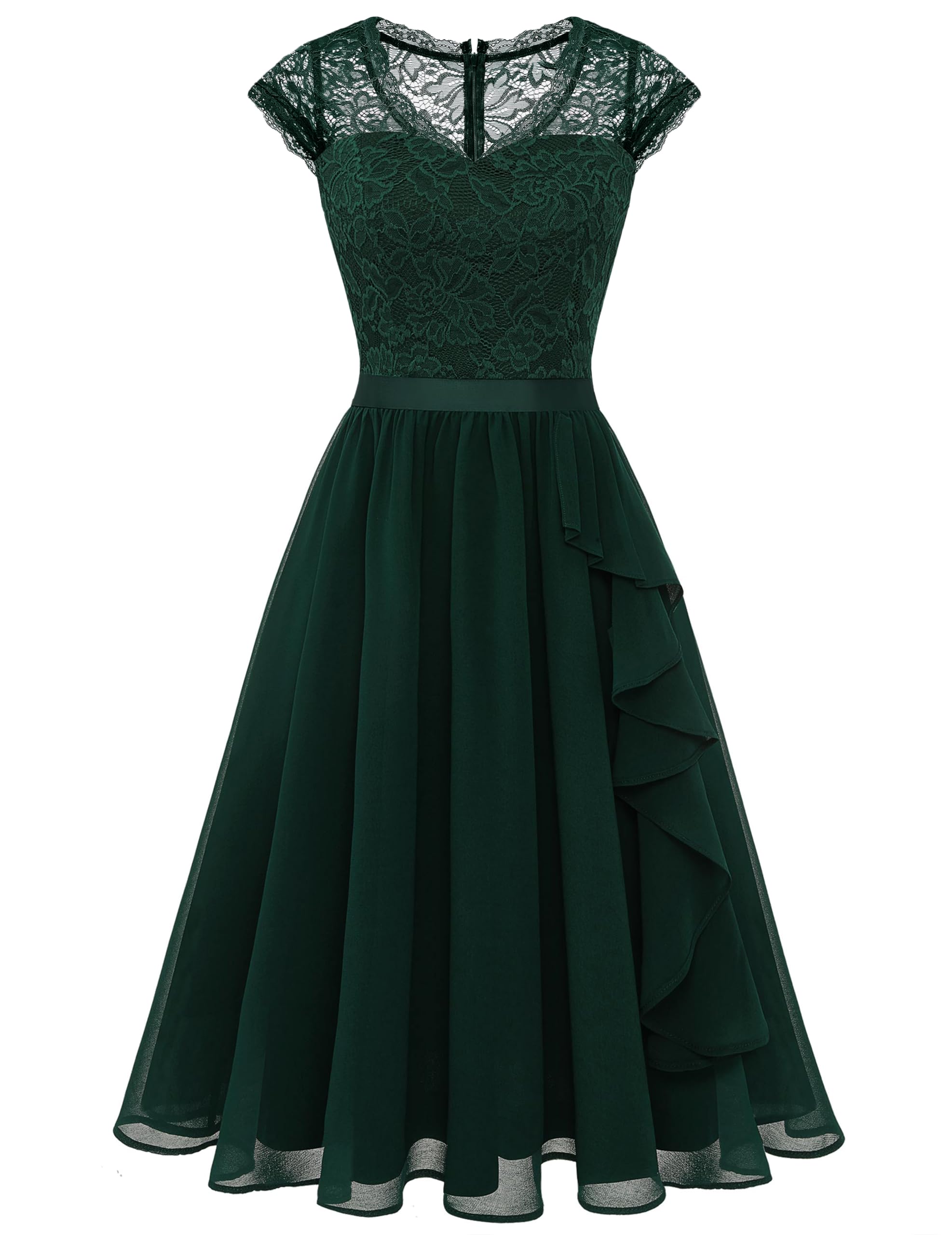WedTrend Women's Bridesmaid Dress 2024 Short Prom Dress Ruffle Wedding Guest Cocktail Dress Floral Semi Formal Dress