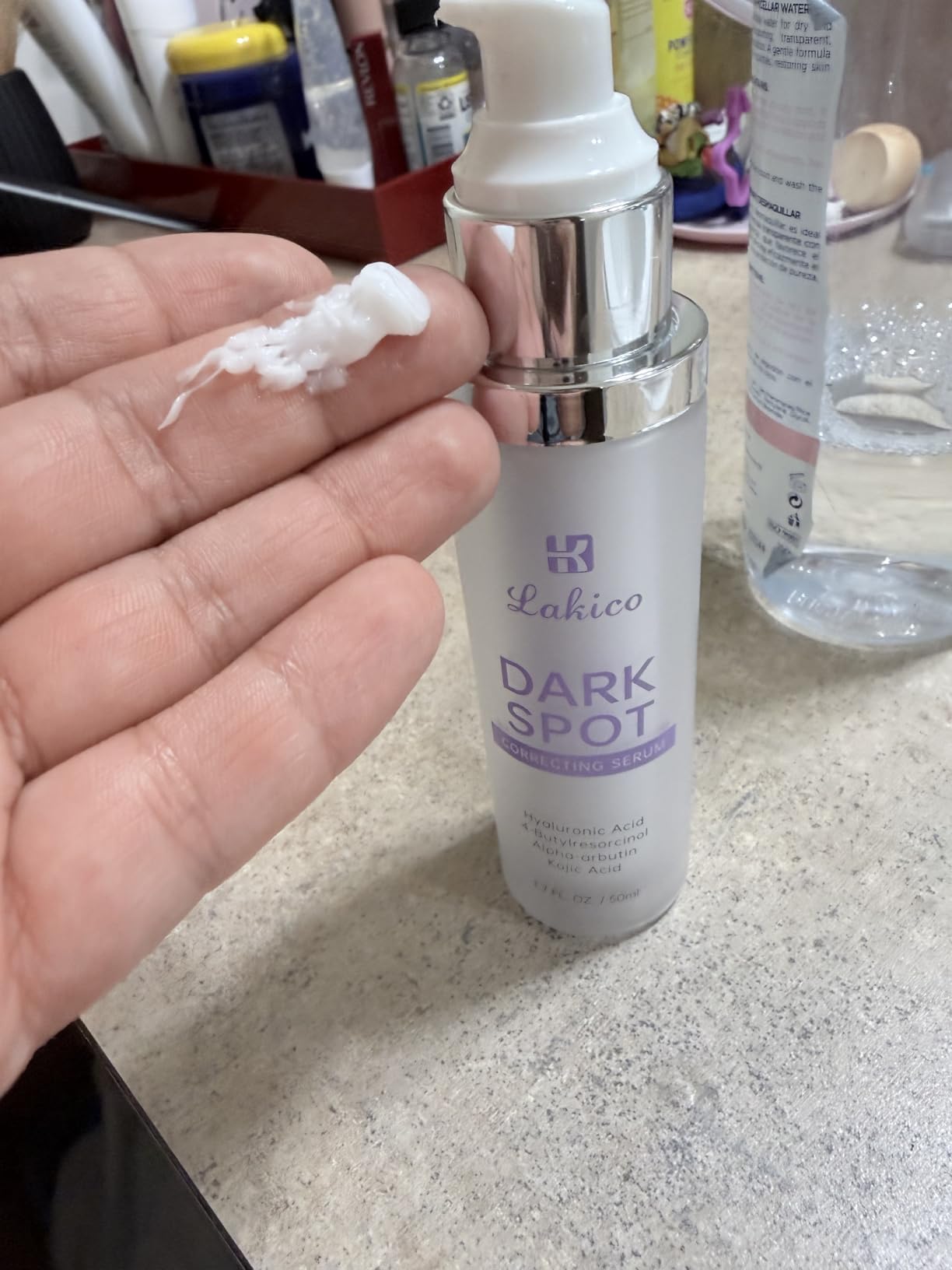 Lakico Dark Spot Remover for Face,Dark Spot Corrector Serum for Age Spot Sun Spot Freckles Melasma Brown Spot Skin Care Repair Cream for All Skin Types 1.7FLOZ