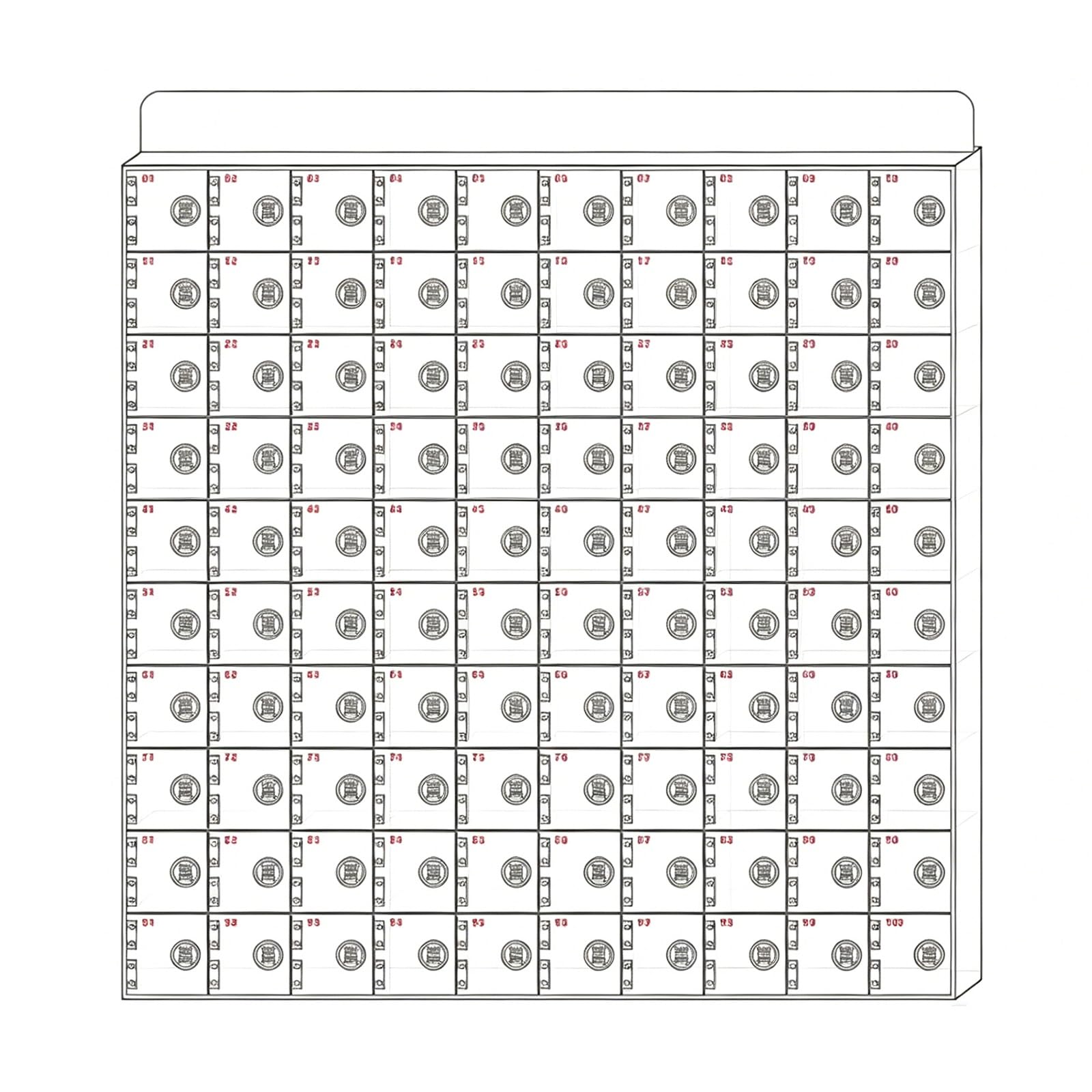 Casier De Rangement pour Téléphones Portables Casier De Rangement pour Téléphones Portables 4 À 100 Emplacements en Acrylique Boîte De Rangement pour Téléphones Portables Idéale(100)