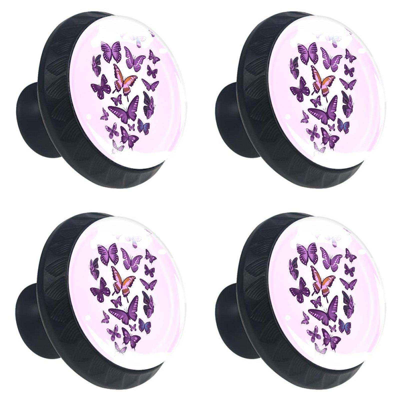 Boutons de tiroir cristal rose pour décorer une commode de chambre