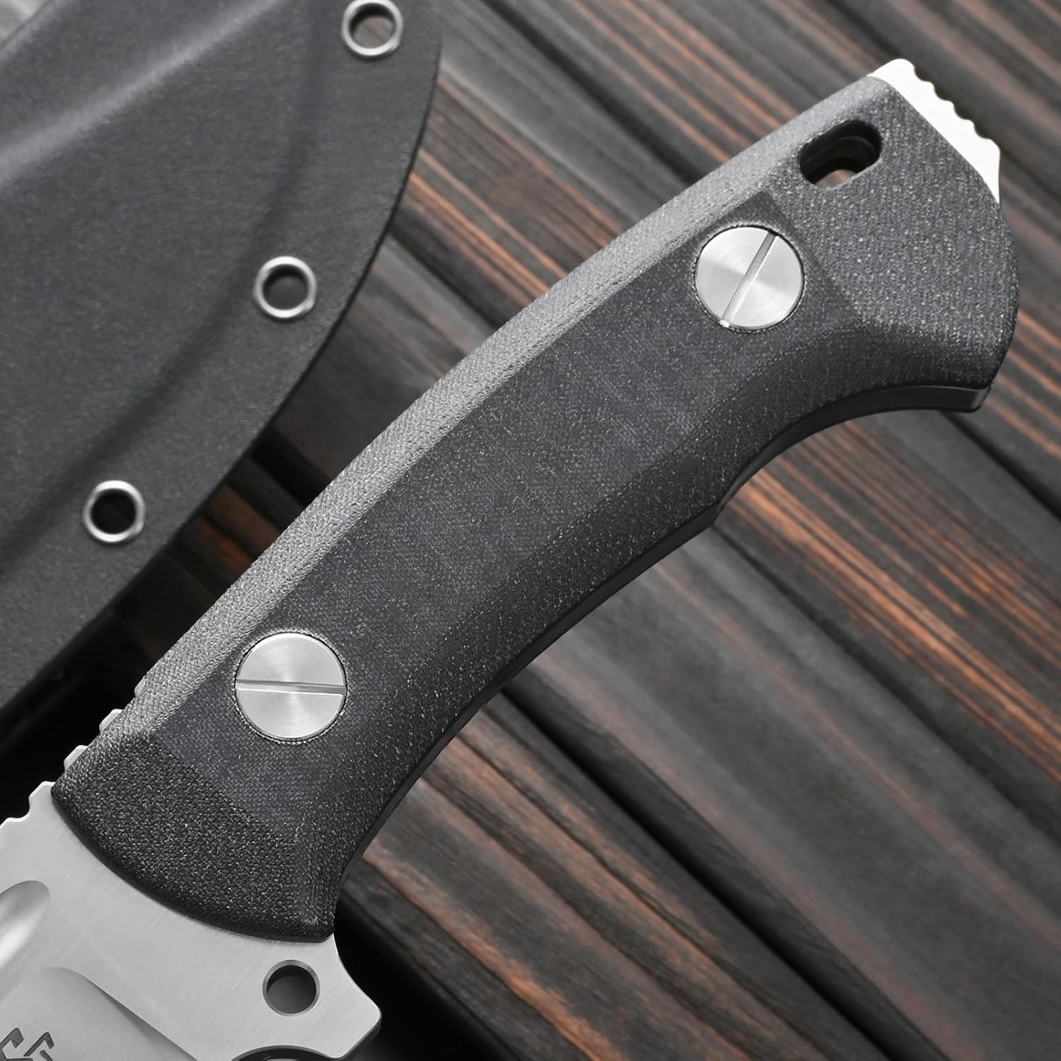 Sitivien ST20 Fixed Blade Knife 8MM Thick N690 Stainless Steel Blade Full Tang G10 Handle EDC Fixed Knifes for Outdoor Working Camping Bushcraft(Silver)