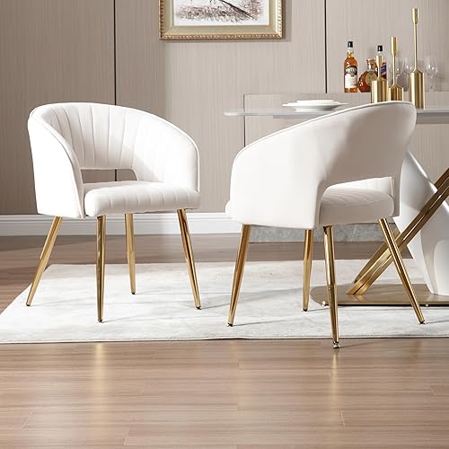 Miniatura 3 de ABET Silla de escritorio sin ruedas, sillón de terciopelo para la oficina en casa, patas doradas, sillas decorativas modernas tapizadas, silla