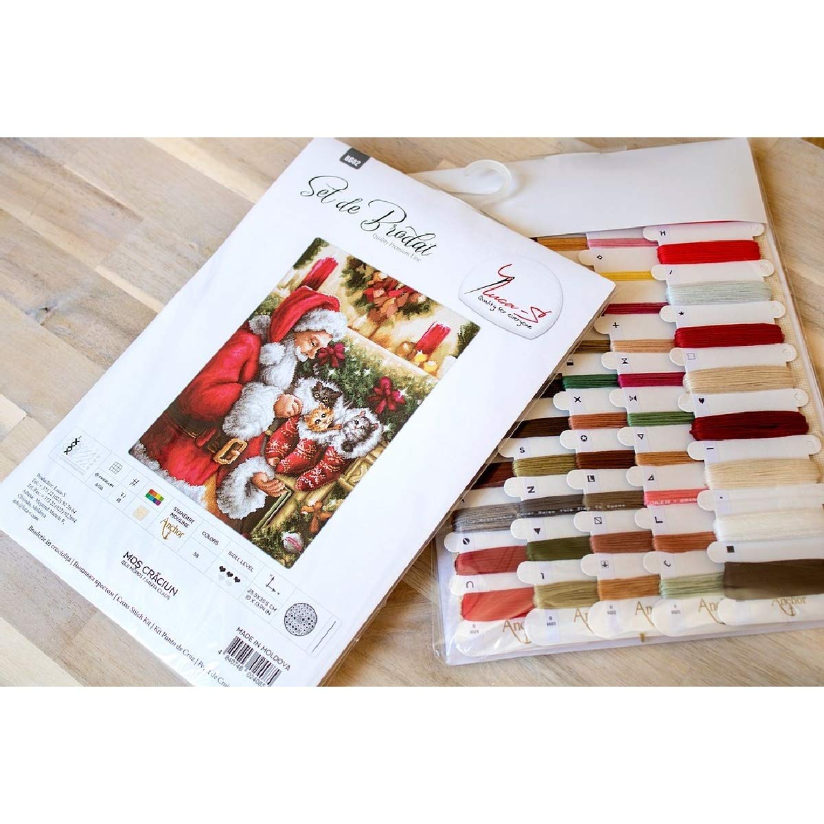Luca-S Kreuzstich-Set 26x26 Cm – Mit Zählmuster, Garn & Nadel | Komplettset Für Stickfans