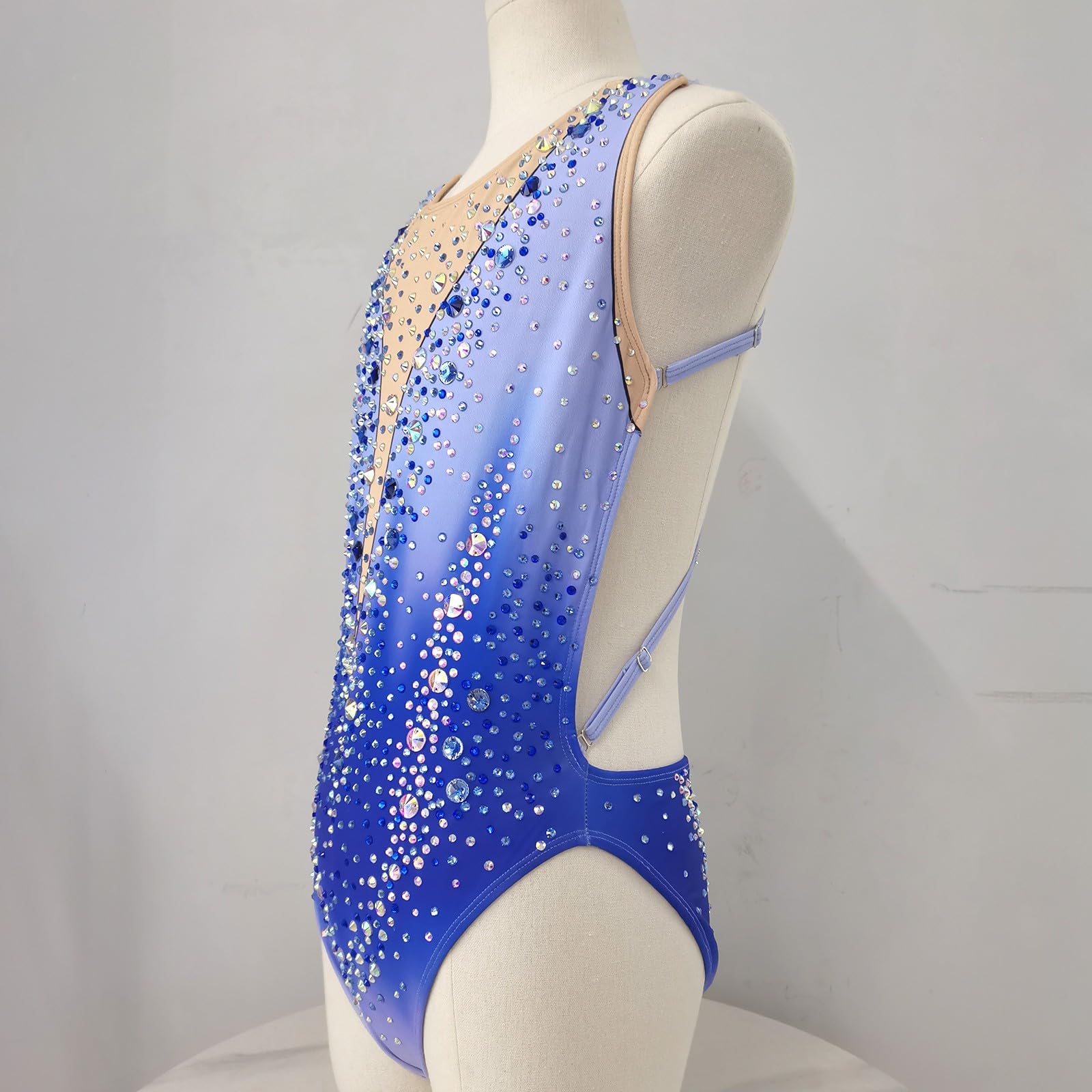 LIUHUO Costume da bagno sincronizzato Performance Competitive Advanced Slim Ft Blu Costume da bagno