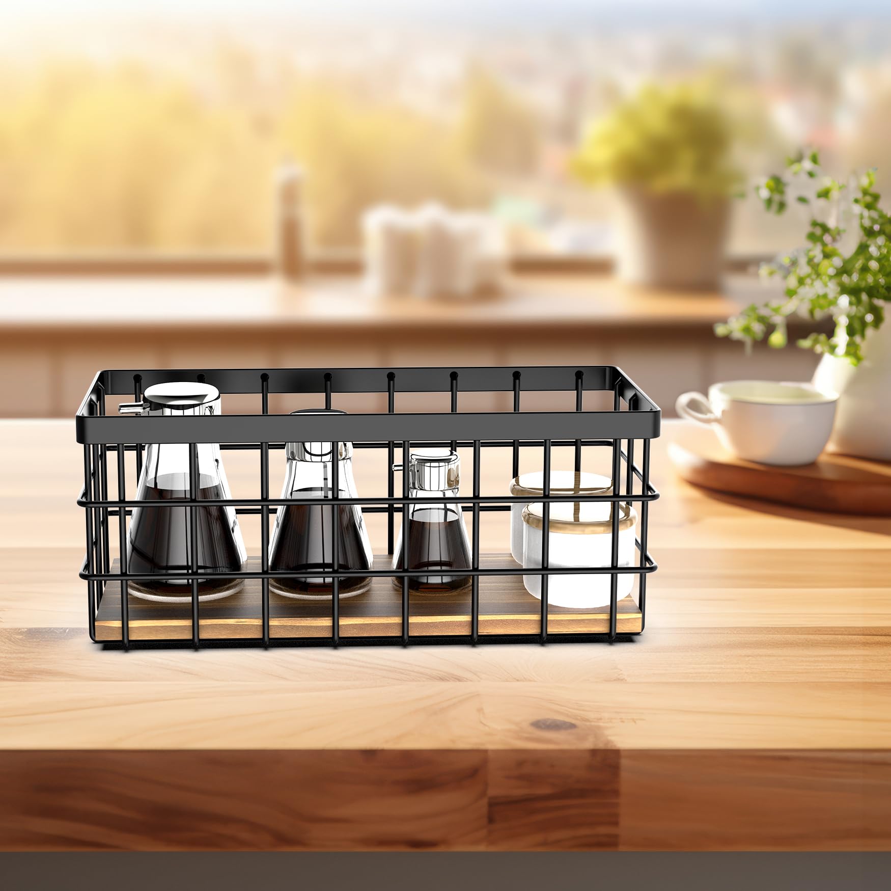 5-teiliges Drahtkorb-Set – Aufbewahrungskörbe Für Küche, Bad, Kleiderschrank | Vielseitige Organizer Mit Netz-Design
