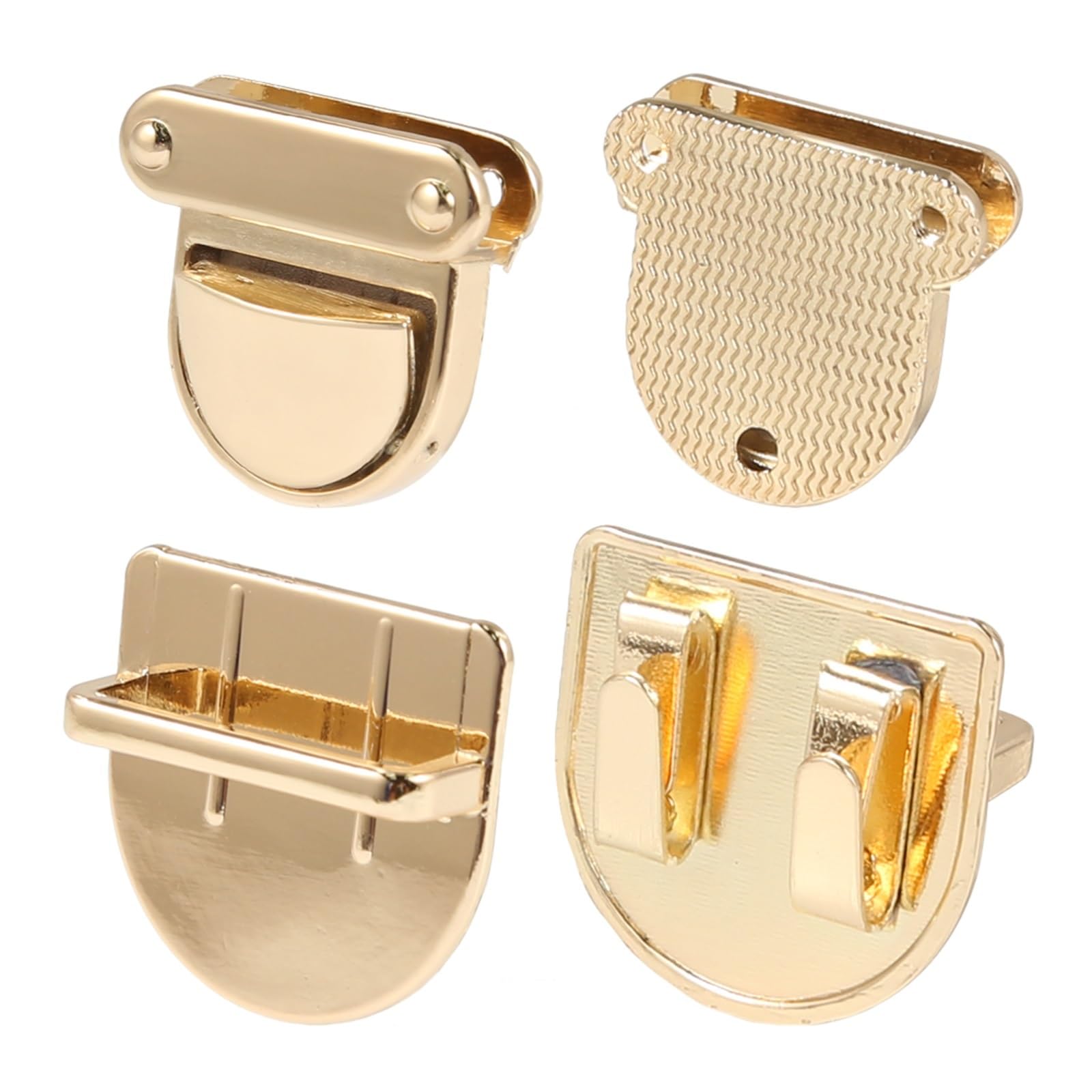 PVUVTNAHW 10PCS 3.1CM Metal Clasp Turn Lock Twist For DIY Bag Purse Luggage Hardware Closure Parts Accessories(Lightgold)