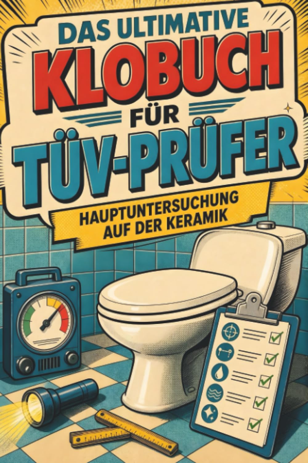 Das ultimative Klobuch für TÜV-Prüfer: Hauptuntersuchung auf der Keramik. Lustiges Geschenk für Fans von TÜV, Hauptuntersuchung und Autos