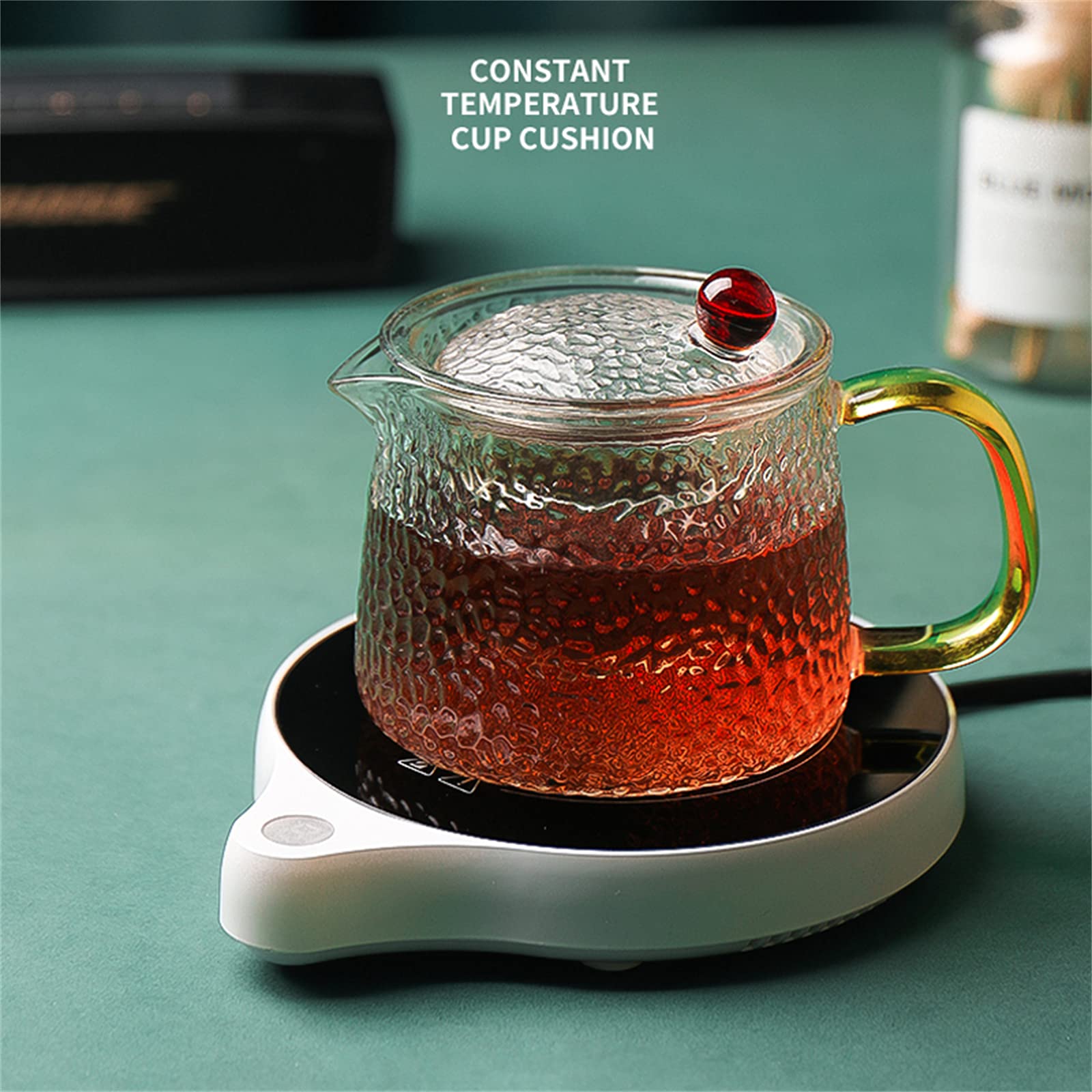Calentador de Tazas de Café Calentador de Bebidas Eléctrico con Cinco Temperaturas, Calentador de Café para Leche de Té de Cacao, Calentador de Tazas de Cera hasta 212 ℉ / 100 ℃