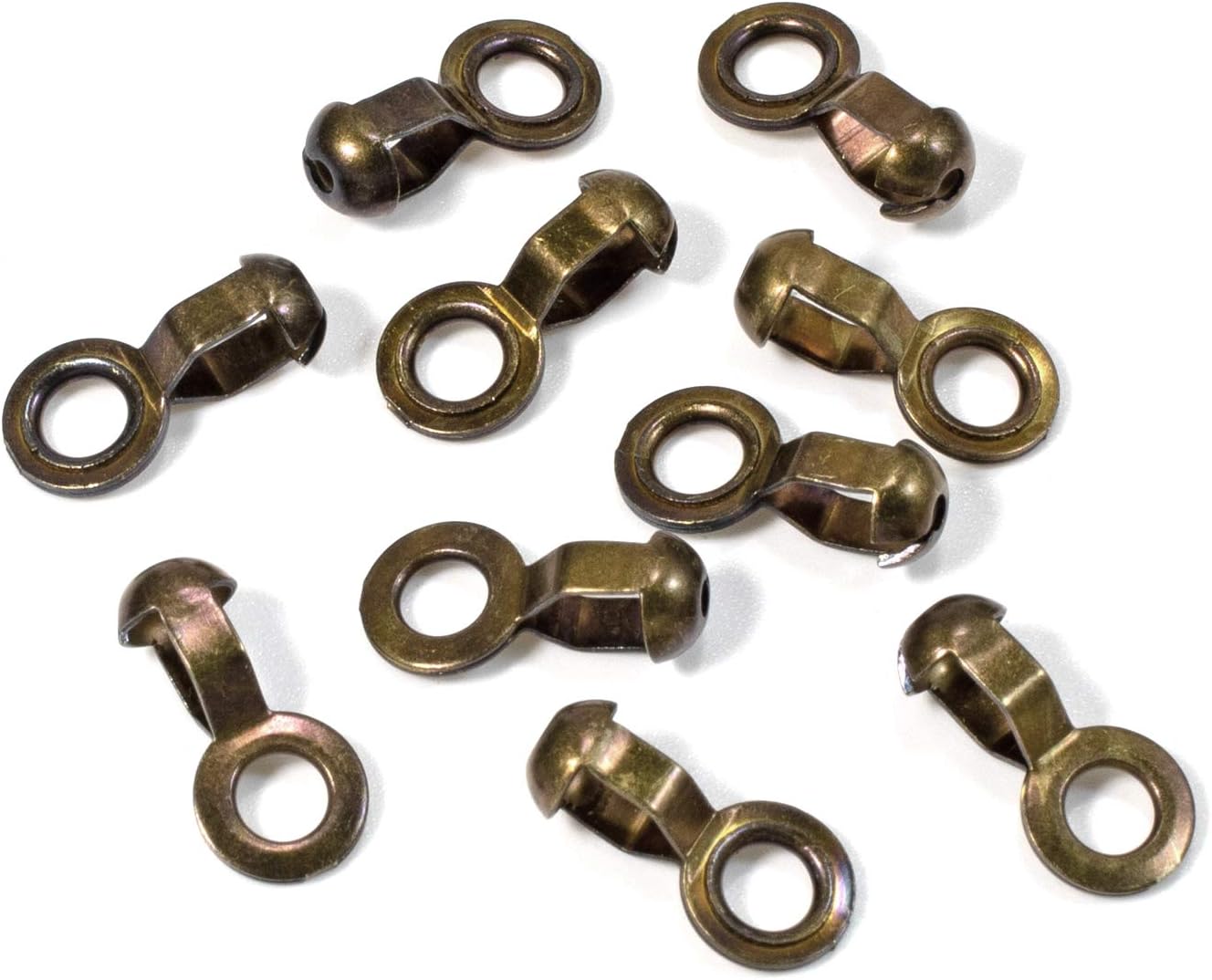 Antique Brown #6 Ball Chain Fan Pull Loop Connectors 10/Pkg