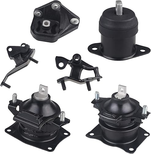 Miniatura 1 de JDMON Compatible con 6 piezas de montaje de motor de motor Honda Accord 2.4L 2003-2007 transmisión automática compatible con A4509 A4510 A4516 A4517