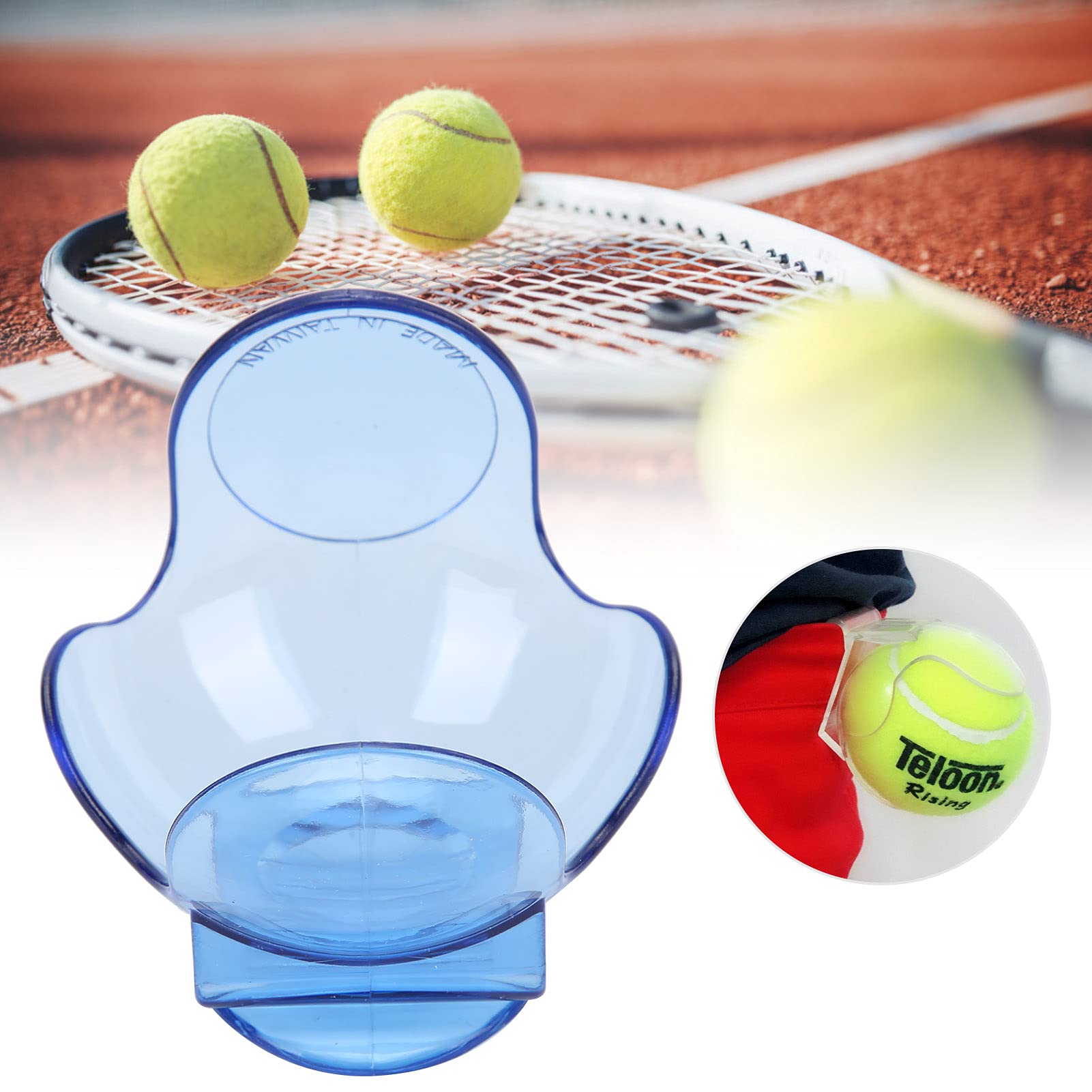 Tennis Ball Clip,Tennis Ball Holder Waist Clip Tennis Ball Clip ABS Waistband Clip,Waistband Clip Holder Sports Equipment for Tennis Training,Durable Lightweight Holder Sports Accessories (blue)