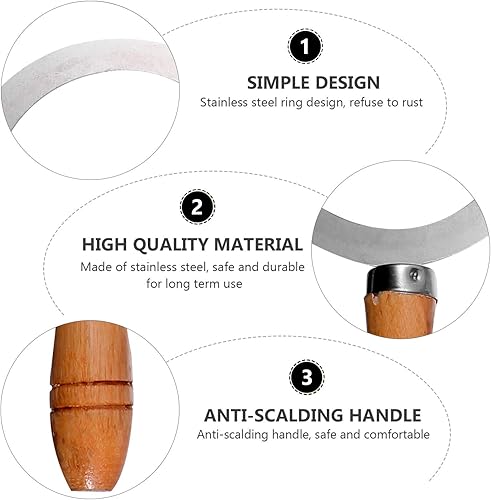 Miniatura 5 de DOITOOL Anillo de acero inoxidable Anillo de taza de horno de acero inoxidable Taza de café con leche Tapa protectora de borde Junta con asa para