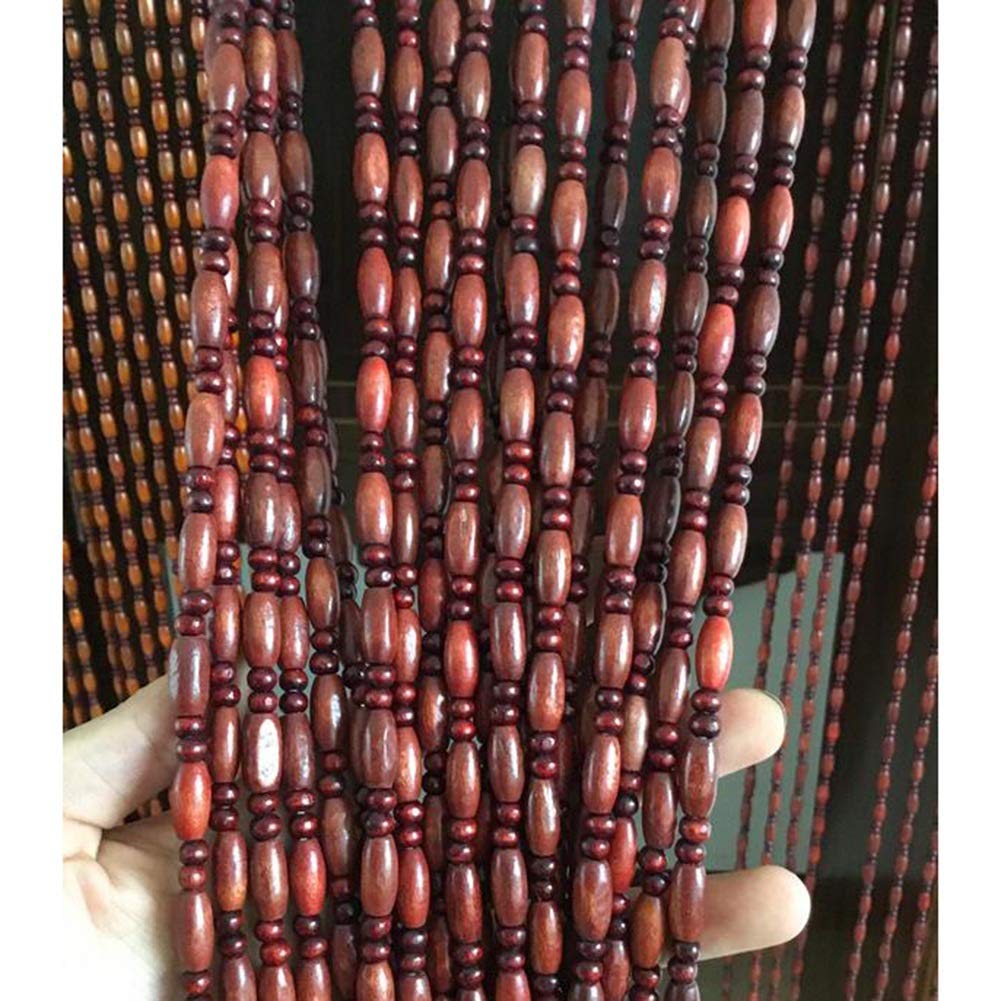 Rideaux de perles en bois haut de gamme fait main pour décoration d'écran d'accueil 90x200