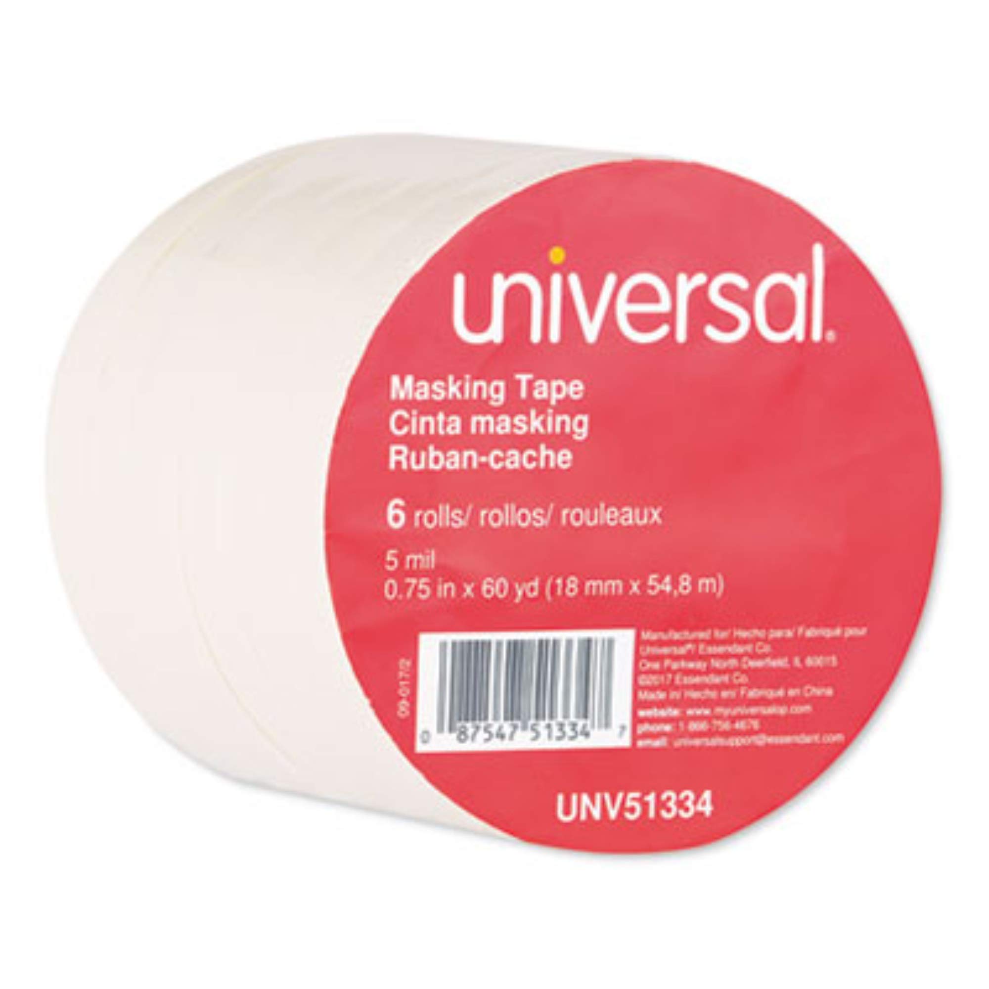 Cinta adhesiva de uso general, 18 mm x 54,8 m, núcleo de 3 pulgadas, paquete de 6 unidades 51334 – 1 unidad