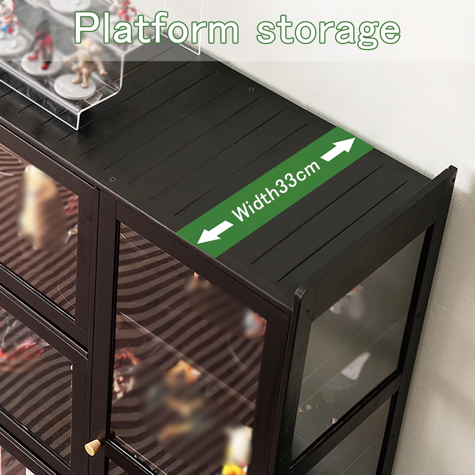 Vitrinas para Colecciones Vitrina Expositora Vitrina de Colección Sellada A Prueba De Polvo con Puertas Acrílicas Adecuada para Sala De Estar Y Sala De Estudio(5 Doors 135CM)