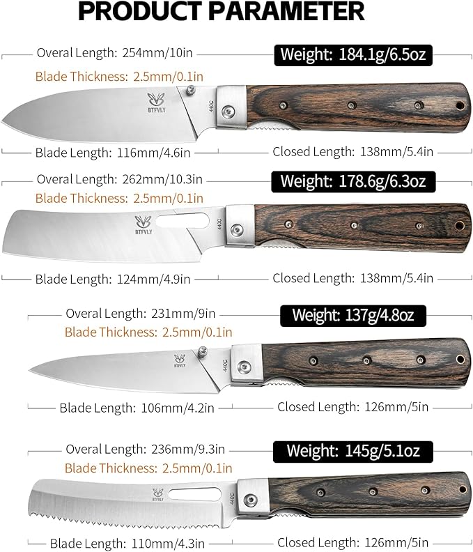 Set Cuchillos Cocina 4 Piezas Acero Inoxidable Fibra de Lino miniatura 7