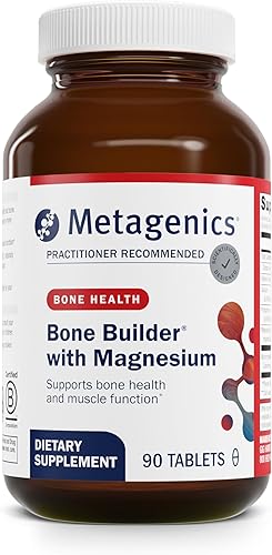 Metagenics Bone Builder con tabletas de magnesio con calcio, fósforo y vitamina D para ayudar a mantener una densidad ósea saludable - 90 tabletas -