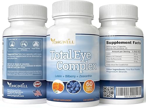 Miniatura 6 de Complejo ocular total con luteína, arándano y zeaxantina - Apoya la salud ocular y la agudeza visual (120 cápsulas)