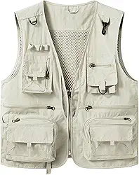 Colete feminino respirável com vários bolsos, secagem rápida, segura, para trabalho e pesca