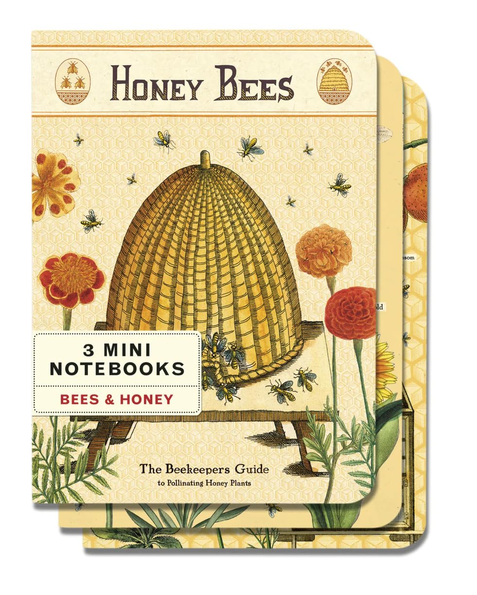 Bloc-notes Cavallini Miel Abeilles : résolvez le manque d'espace avec ce set de 3 carnets de poche