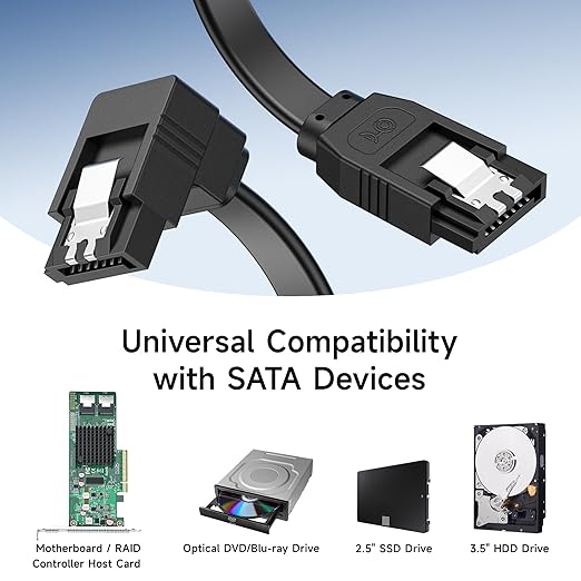Cable Matters 3 Paquetes Cable SATA 90 Grados 18 Pulgadas miniatura 4