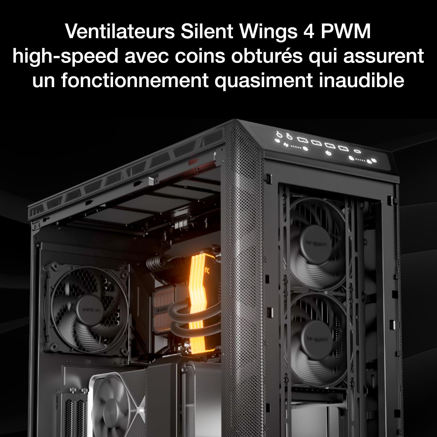 be quiet! Silent Loop 3 240mm système de refroidissement, plaque froide usinée avec haute précision, 2 ventilateurs Silent Wings 4 120mm PWM high-speed, performances de refroidissement extrêmes