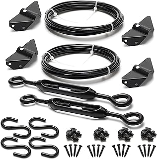 2 Sets Anti-Sag Gate Kits for Wooden Fence, Anglecai Gate Support Cable Kit for Wood Gate Door Repair Kit, Anti-Sagging Fence Gate Kit Hardware for Wooden Fence Gate Sag Frame Kit