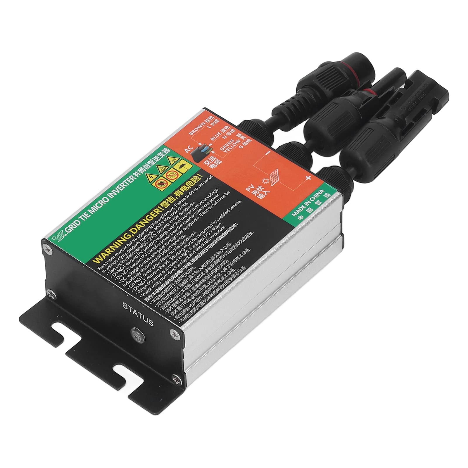 Grid Tie Micro Inverter, AC230V High Accuracy Kompakter Reiner Sinuswellen-Wechselrichter mit Kabel für Bürogeräte (260W)
