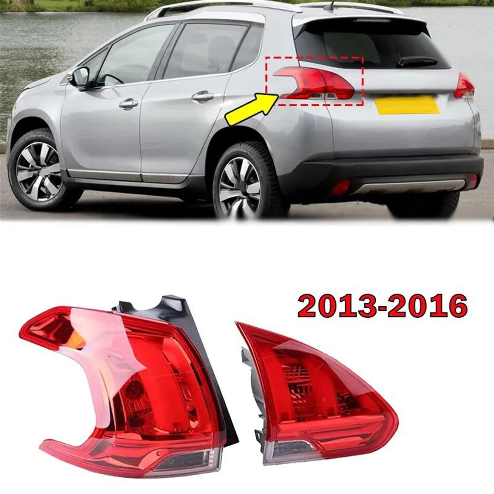 Fanale Posteriore Per Peugeot Partner E Citroën Berlingo (2008-2019) – Luce Freni, Retromarcia, Frecce, Impermeabile, Facile Da Montare