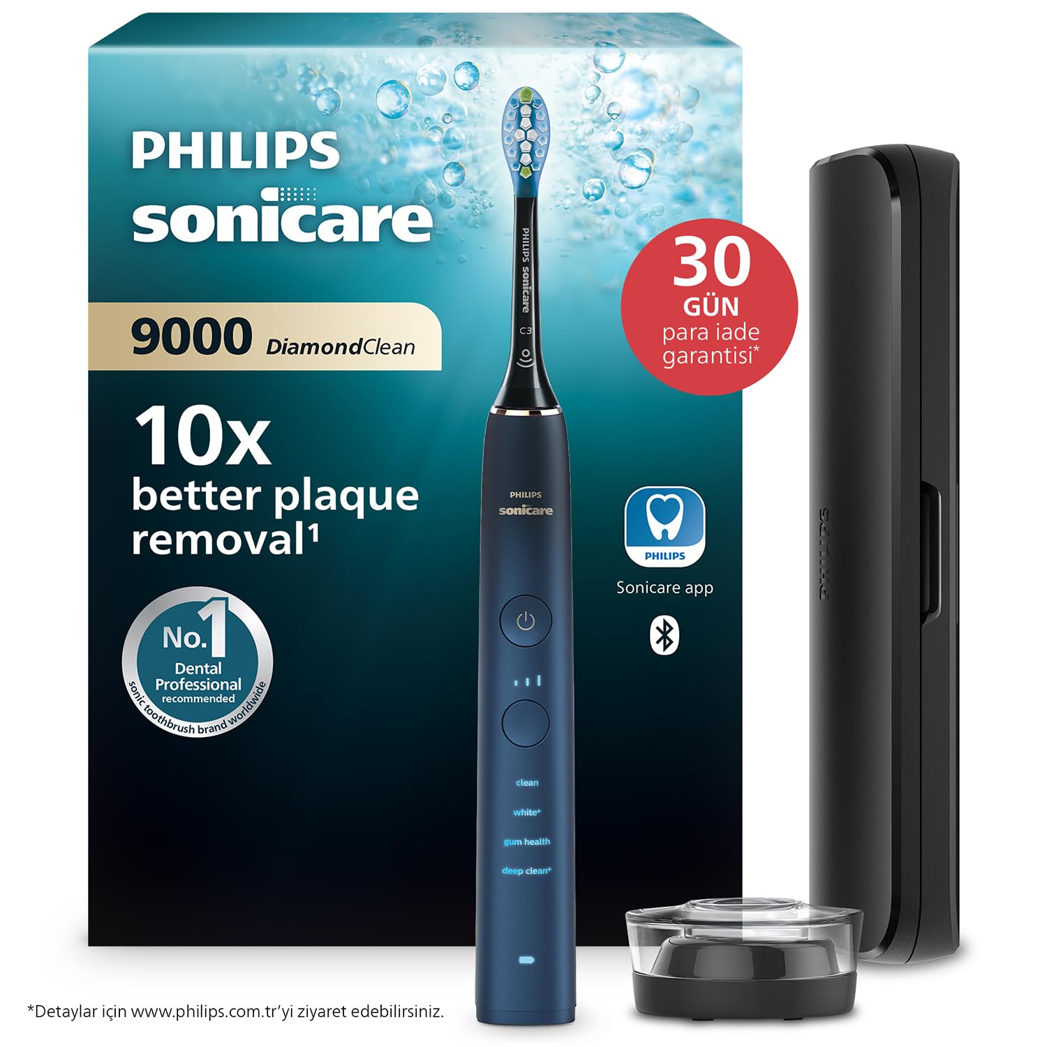Philips Sonicare DiamondClean HX9911/88 spazzolino elettrico Adulto Spazzolino elettrico sonico Nero, Blu