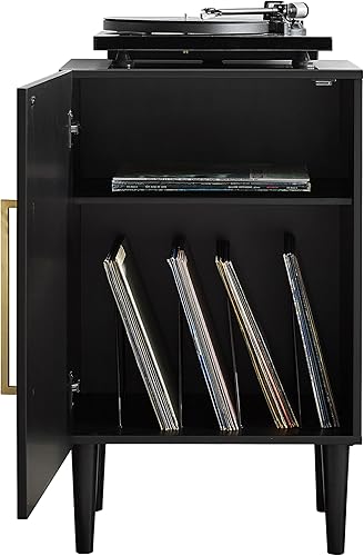 Armario para consola de medios Everett moderna estilo vintage, CF1103, de Crosley Furniture